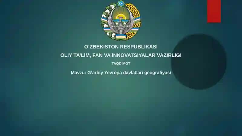 Gʻarbiy Yevropa davlatlarigeografiyasi