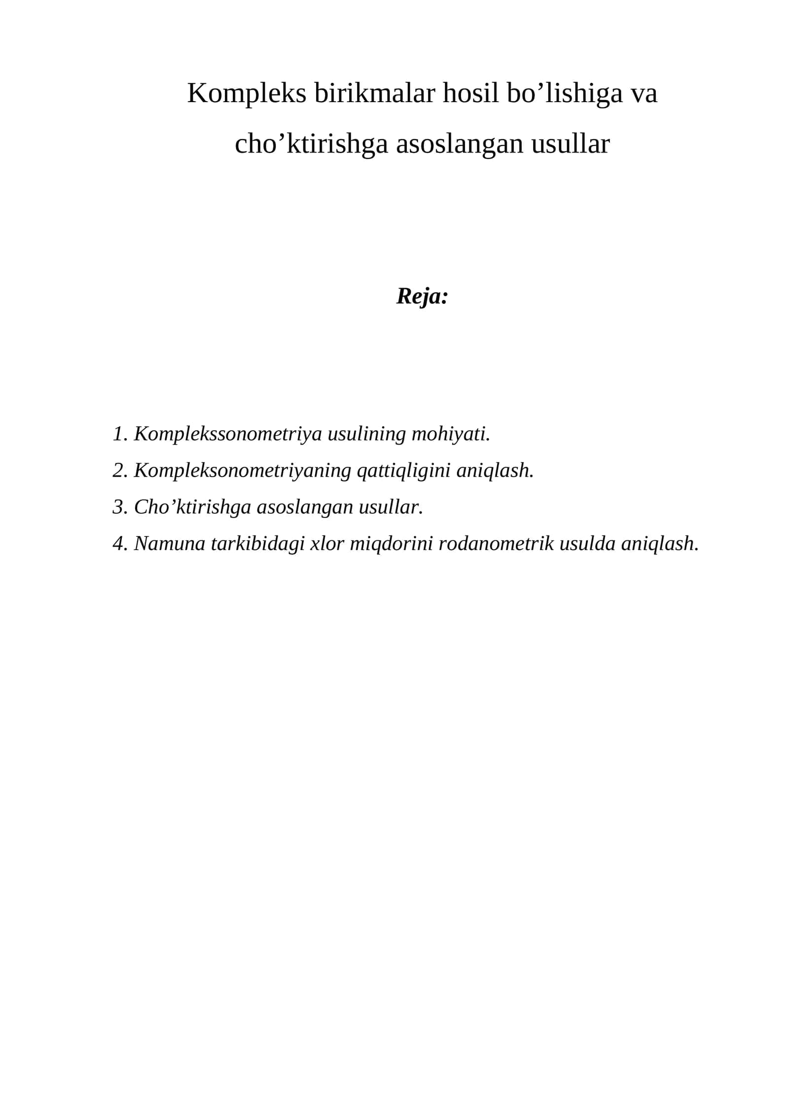 Kompleksonometriya usulining mohiyati 1