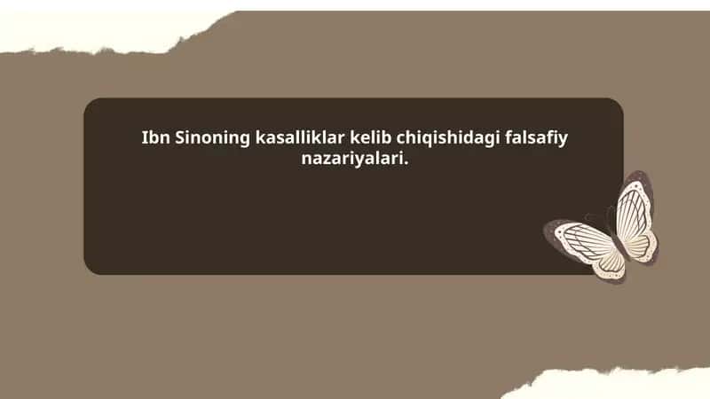 Ibn Sinoning tabobat nazariyalari 1