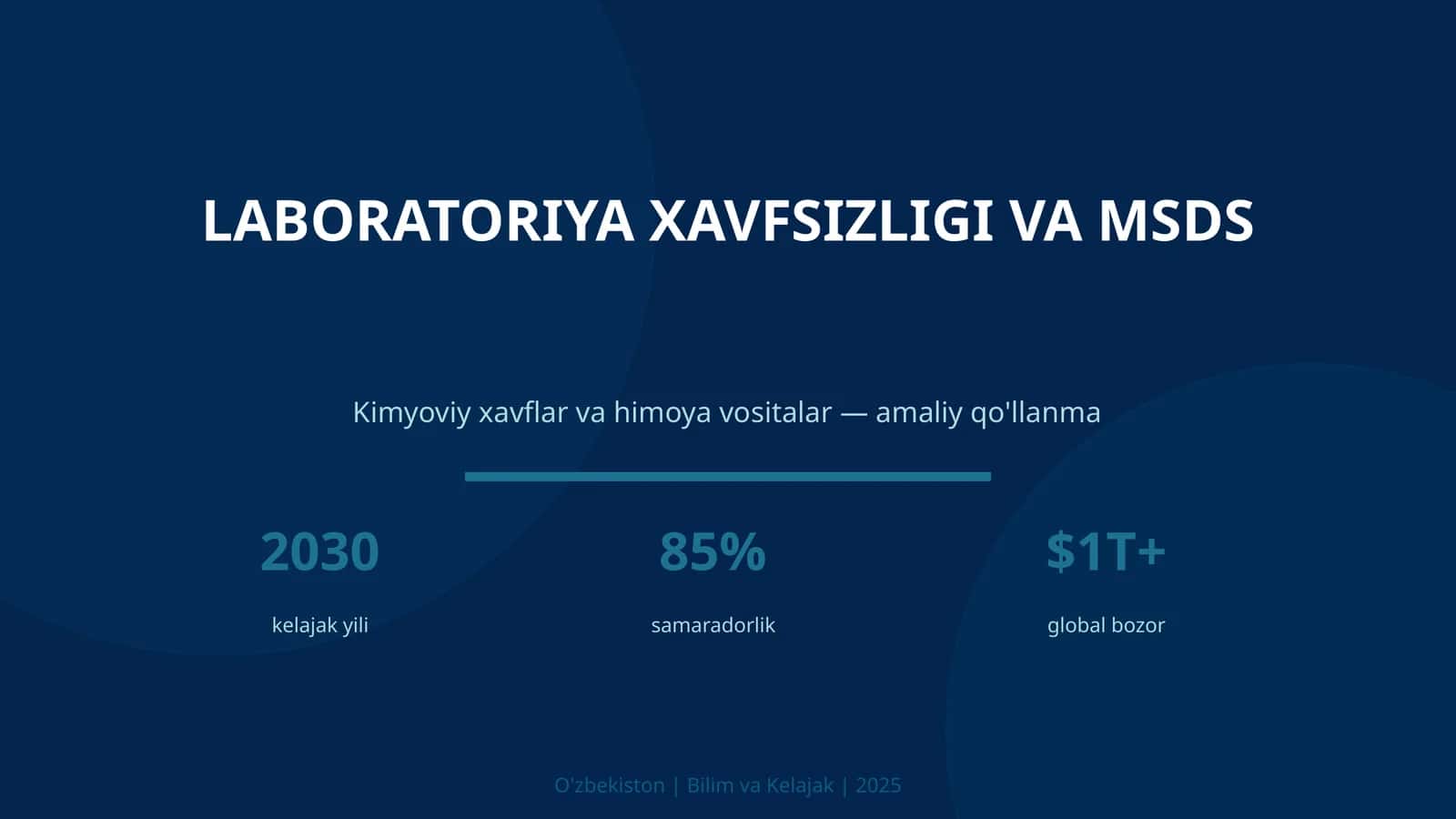 Laboratoriya xavfsizligi va MSDS 1