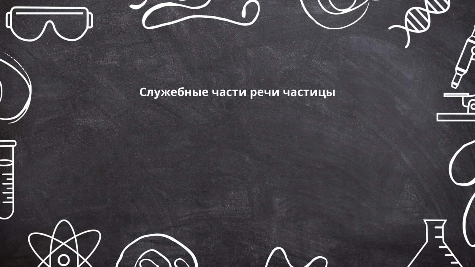 Служебные части речи частицы 1