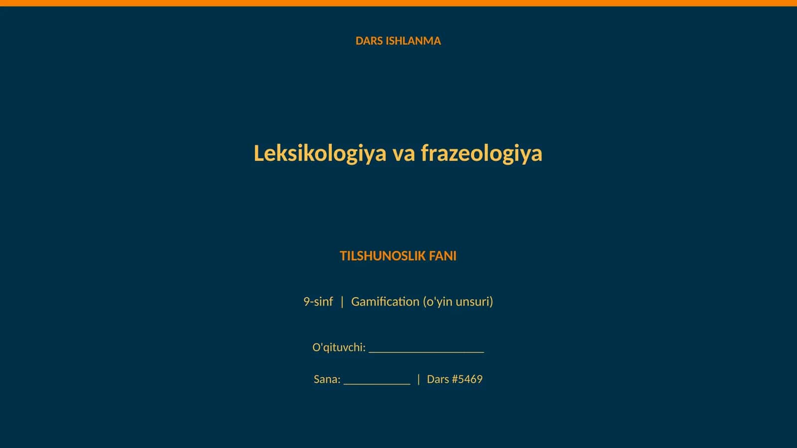 DARS ISHLANMA 1