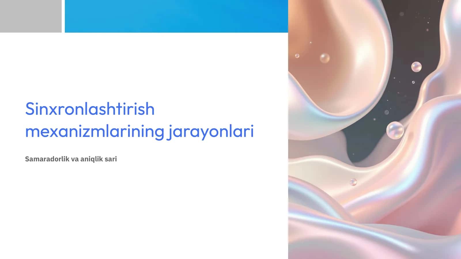 Sinxronlashtirish mexanizmlarini jarayonlarida 1