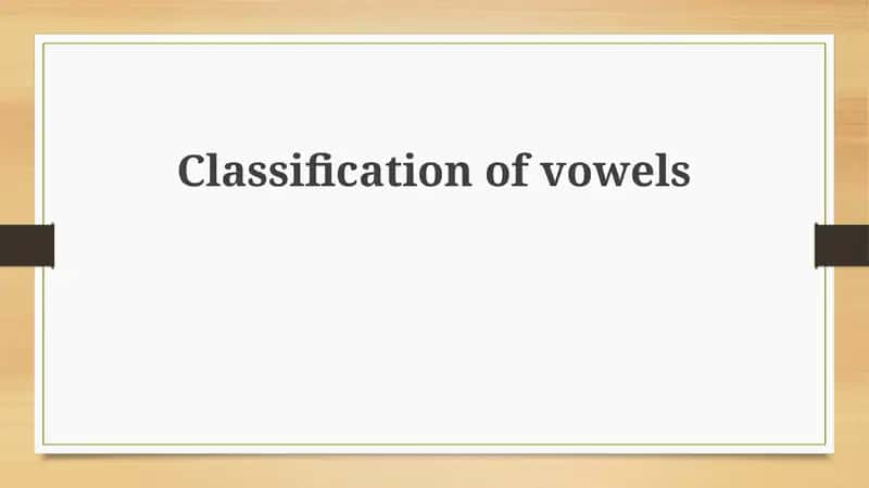 Classification of Vowels 1