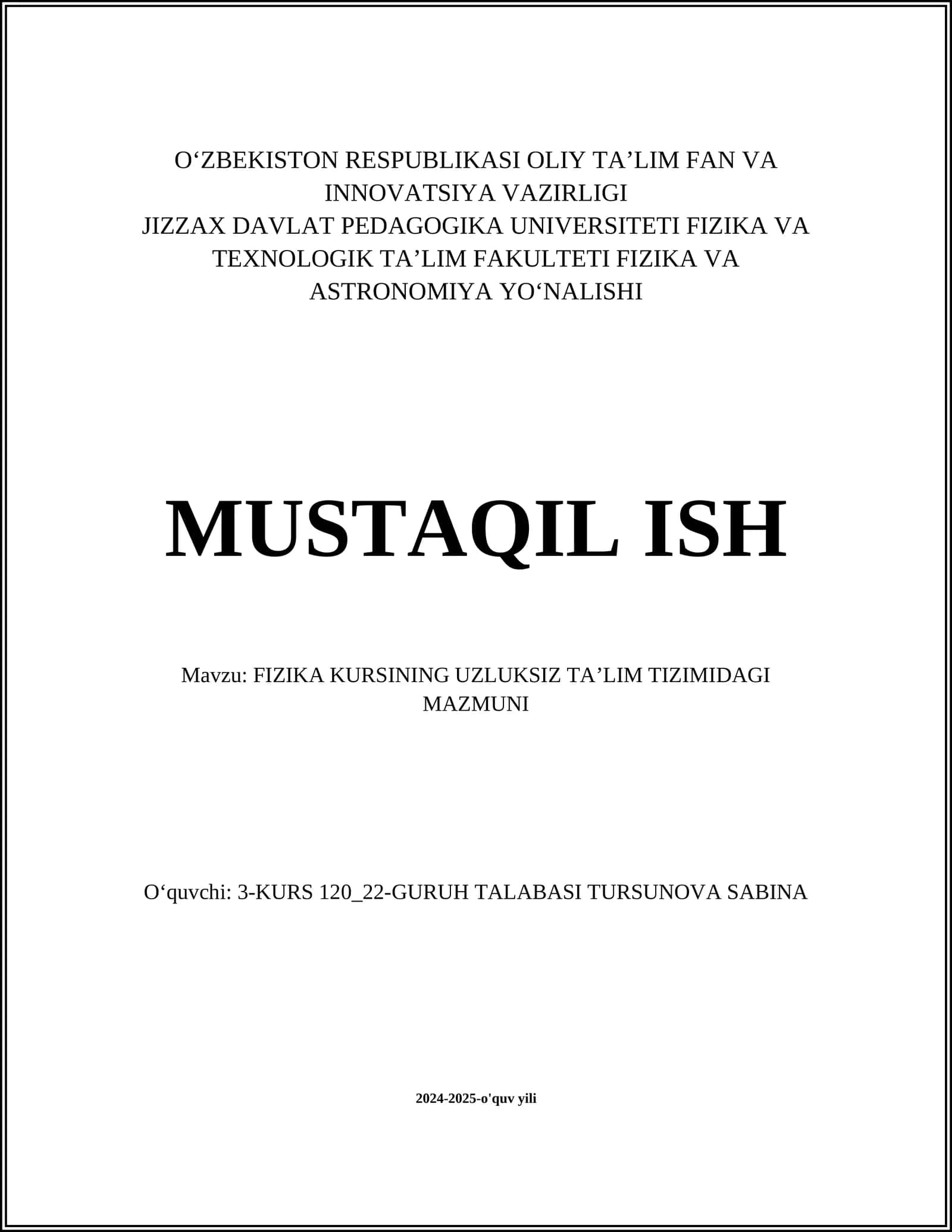 Mexanika asoslari 1