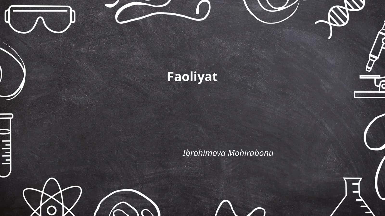 Faoliyat 1
