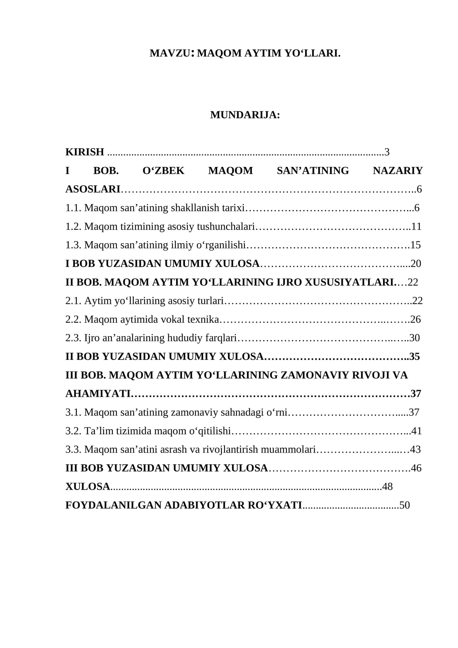 MAQOM AYTIM YO‘LLARI. 1