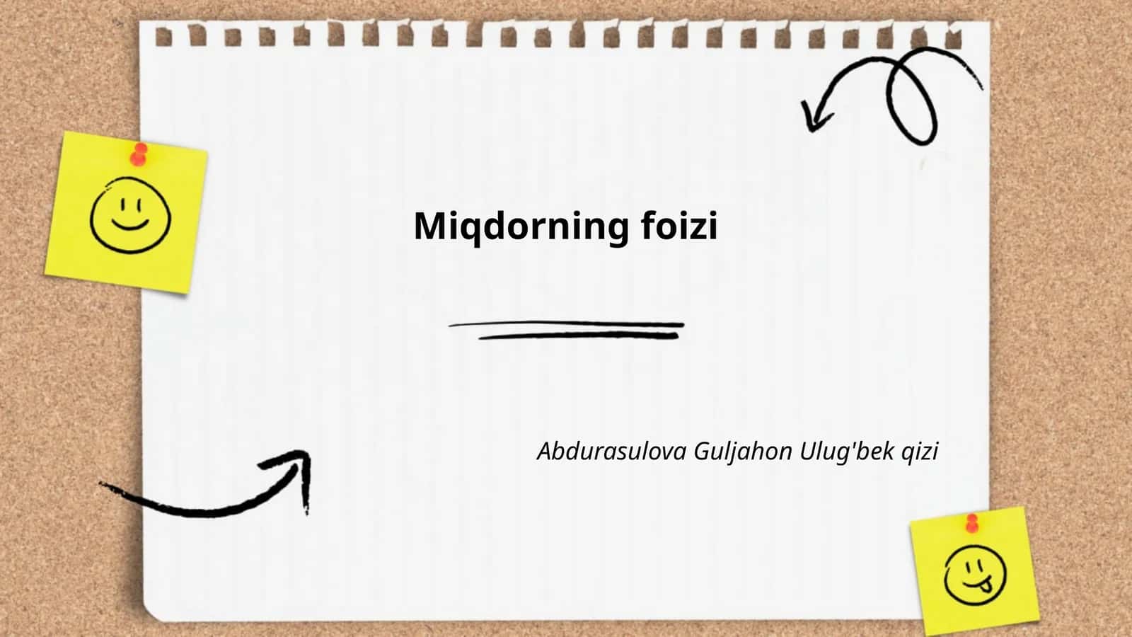 Miqdorning foizi 1