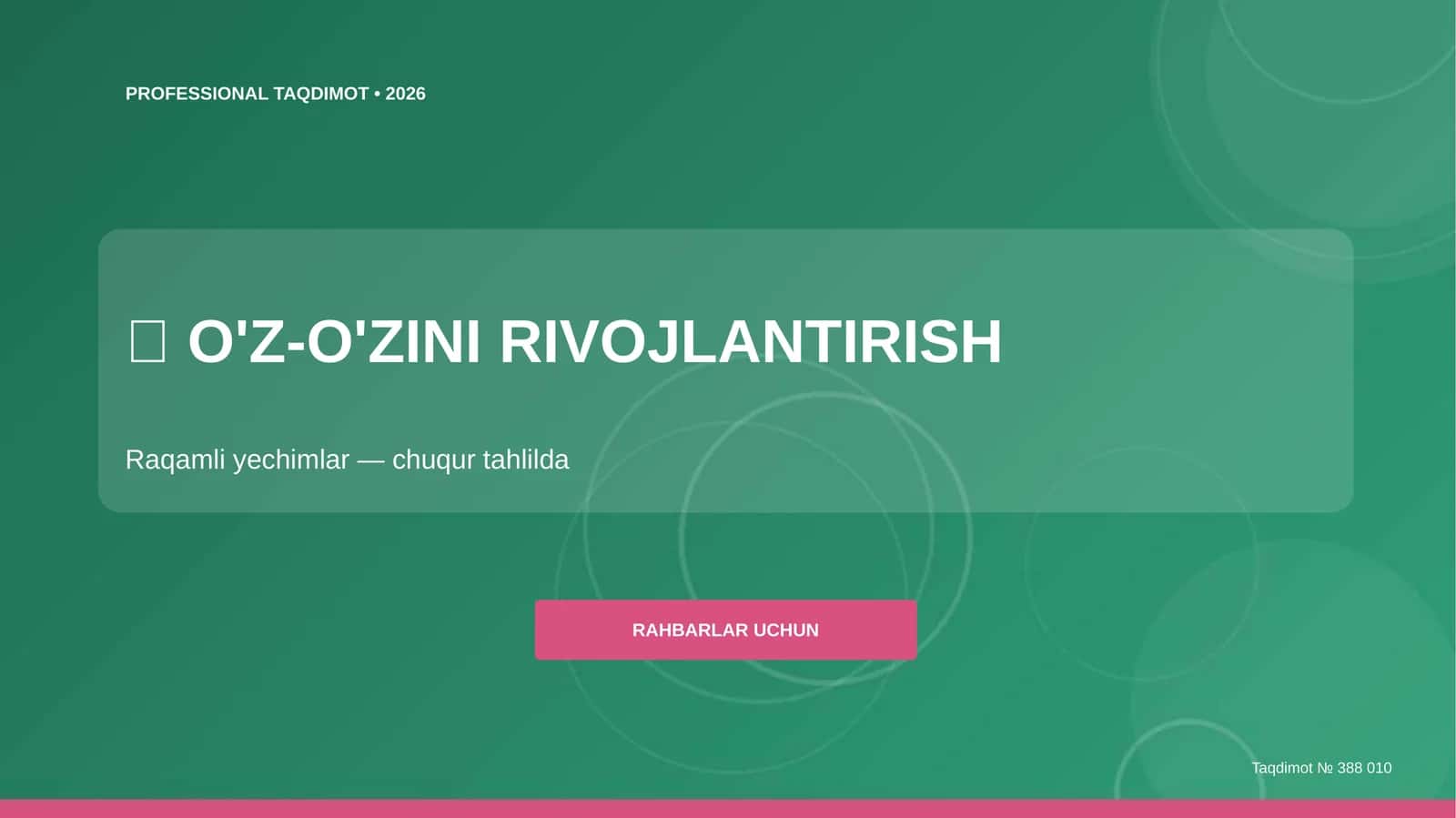 TAQDIMOT № 388 010 1