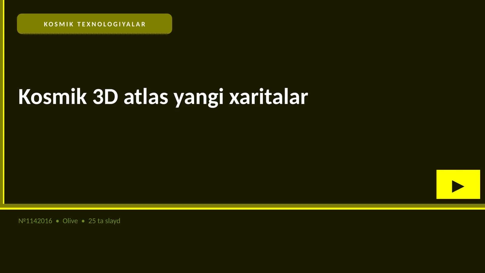 Kosmik 3D atlas yangi xaritalar 1