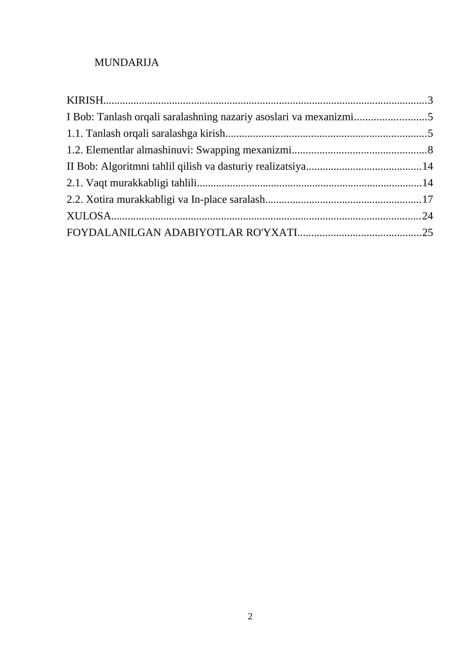 Tanlash orqali saralash (Selection sort) algoritmi 1