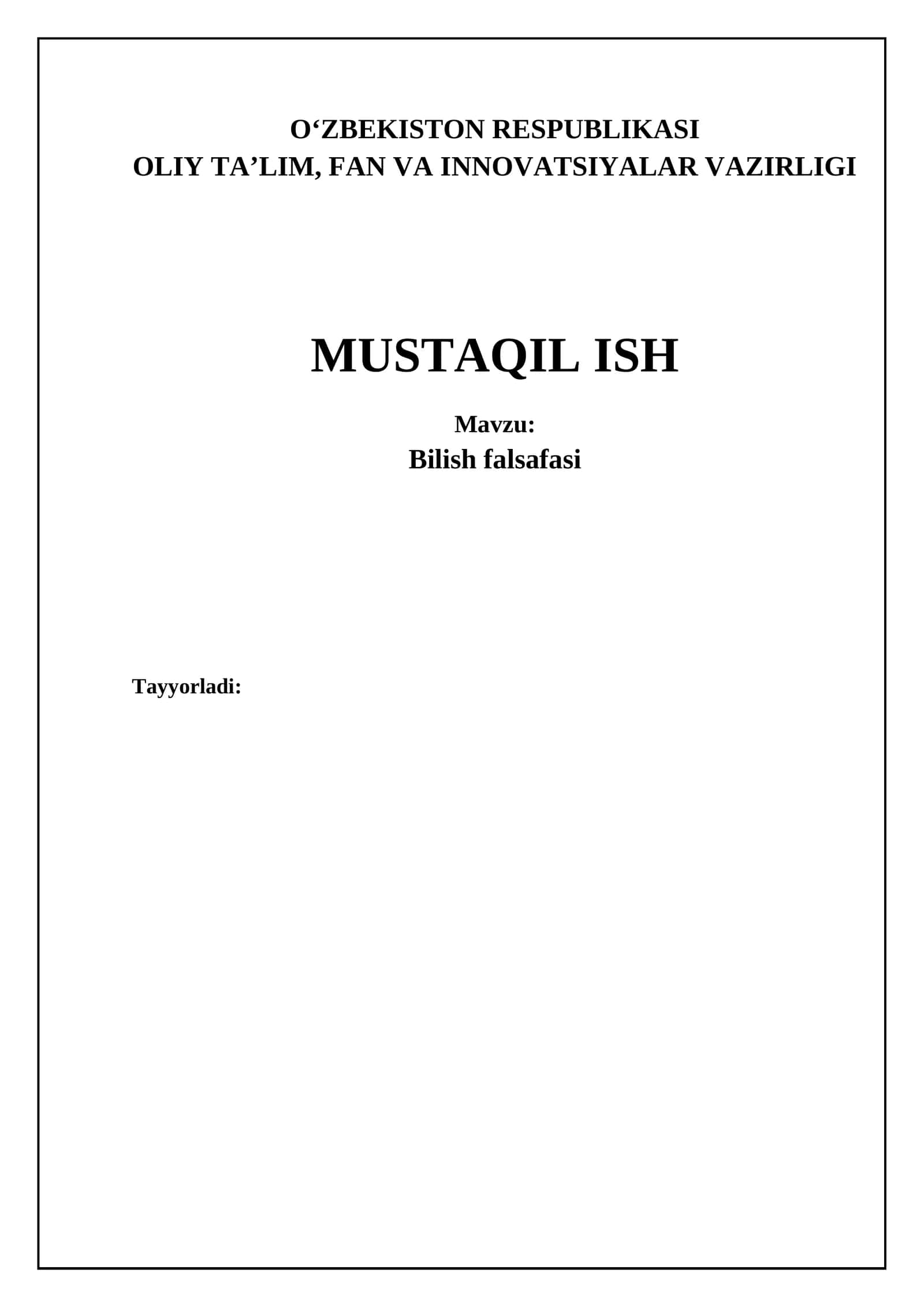 Bilim falsafasi 1
