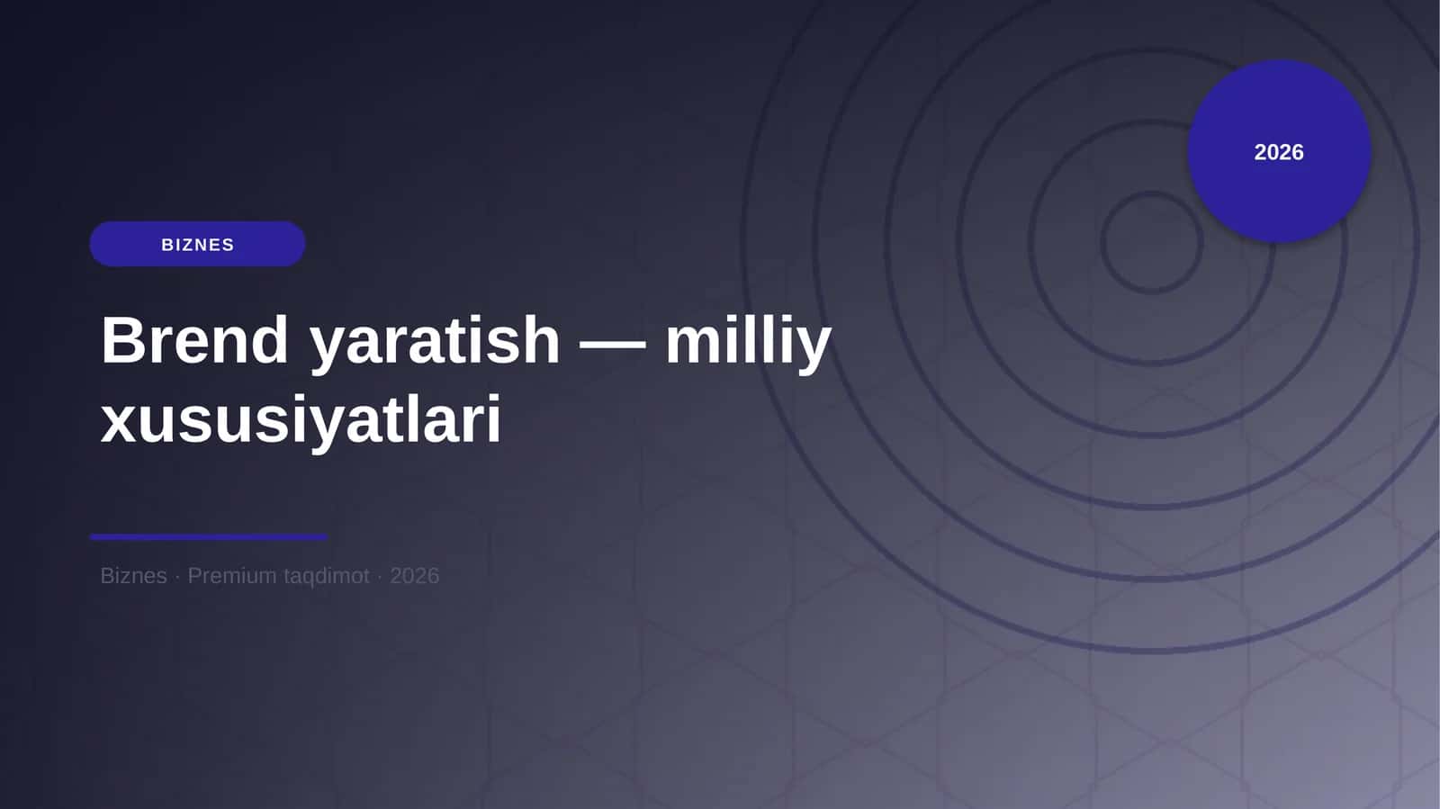 Brend yaratish — milliy xususiyatlari 1