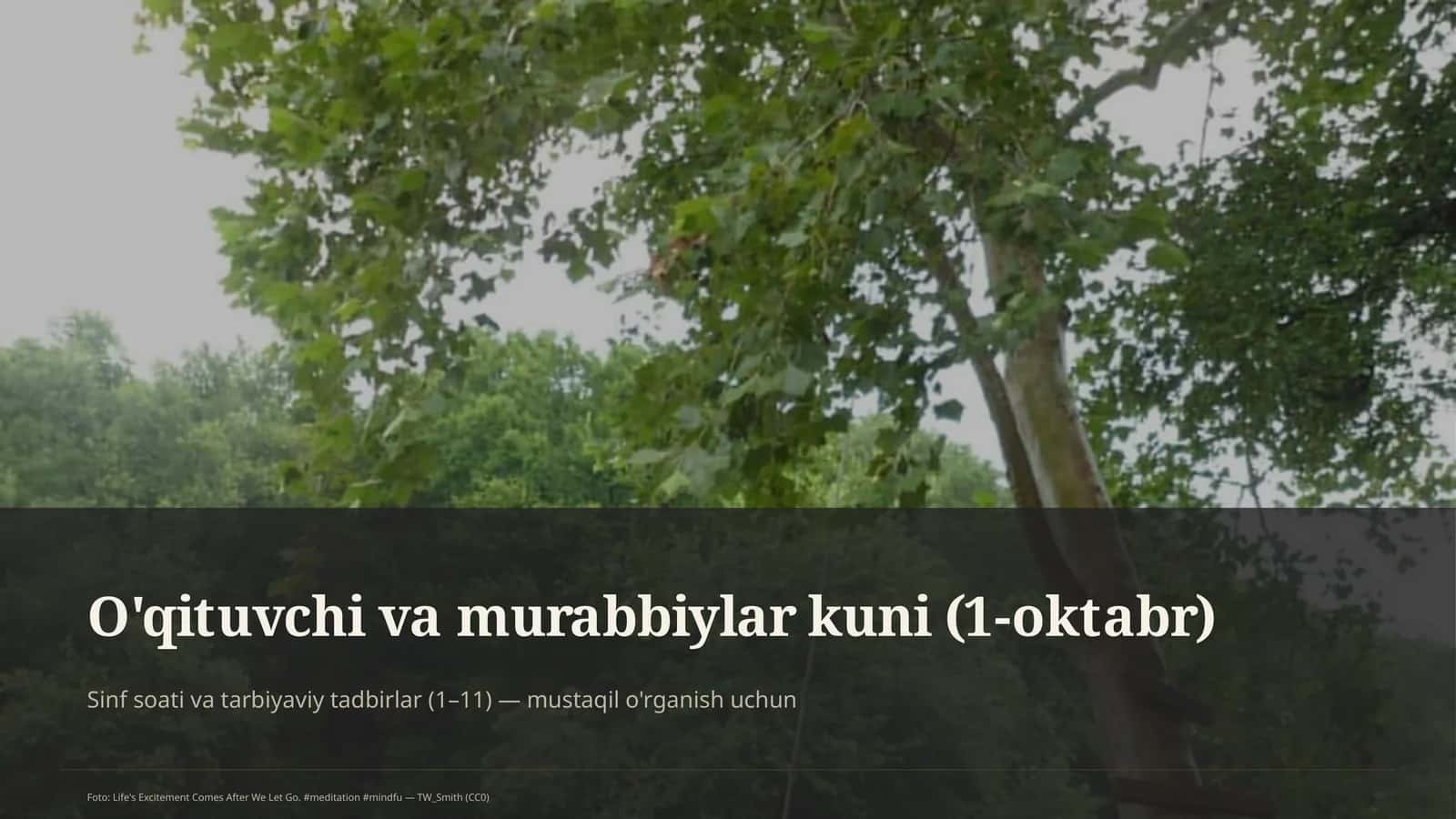 O'qituvchi va murabbiylar kuni (1-oktabr) 1