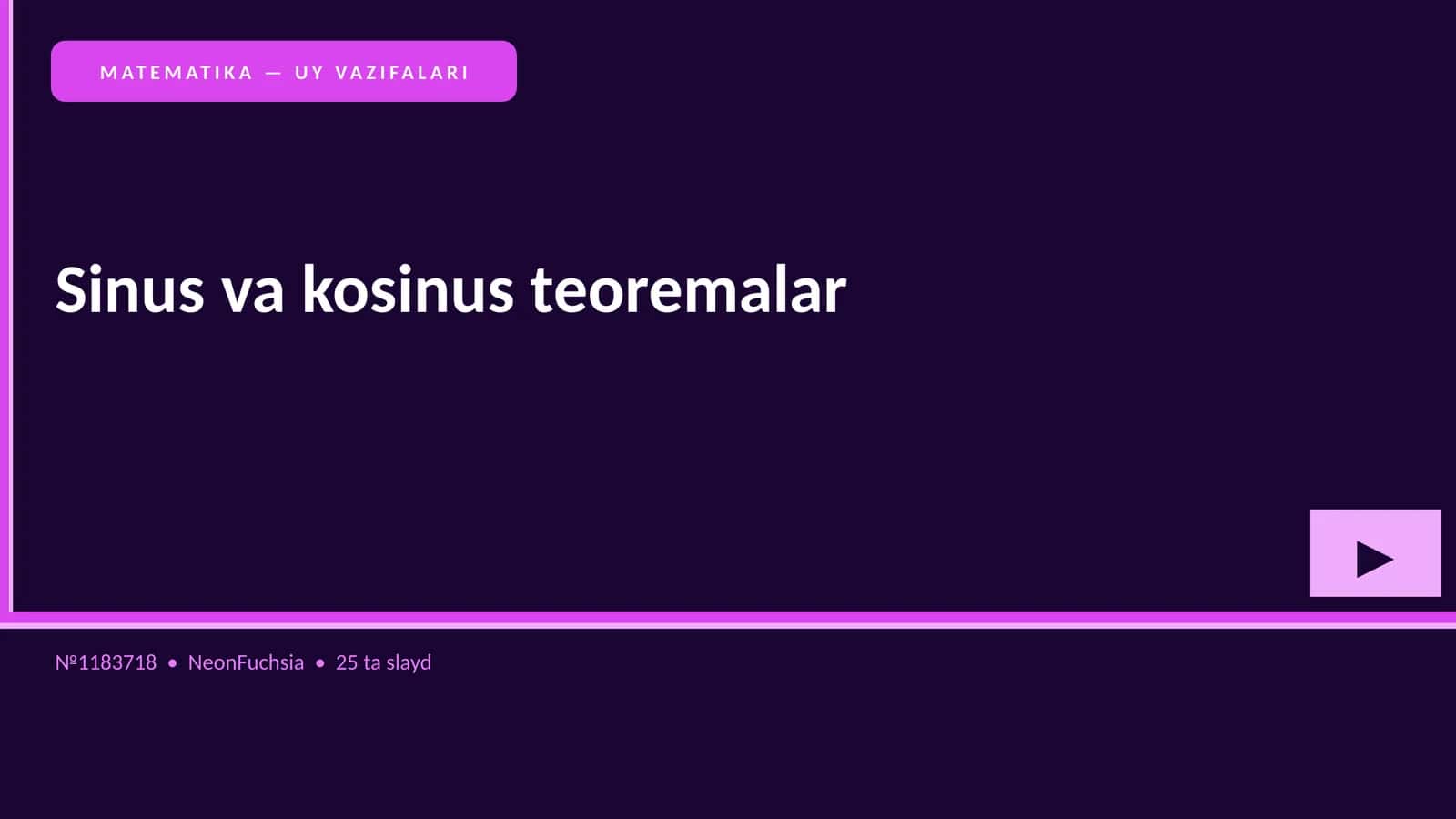 Sinus va kosinus teoremalar 1
