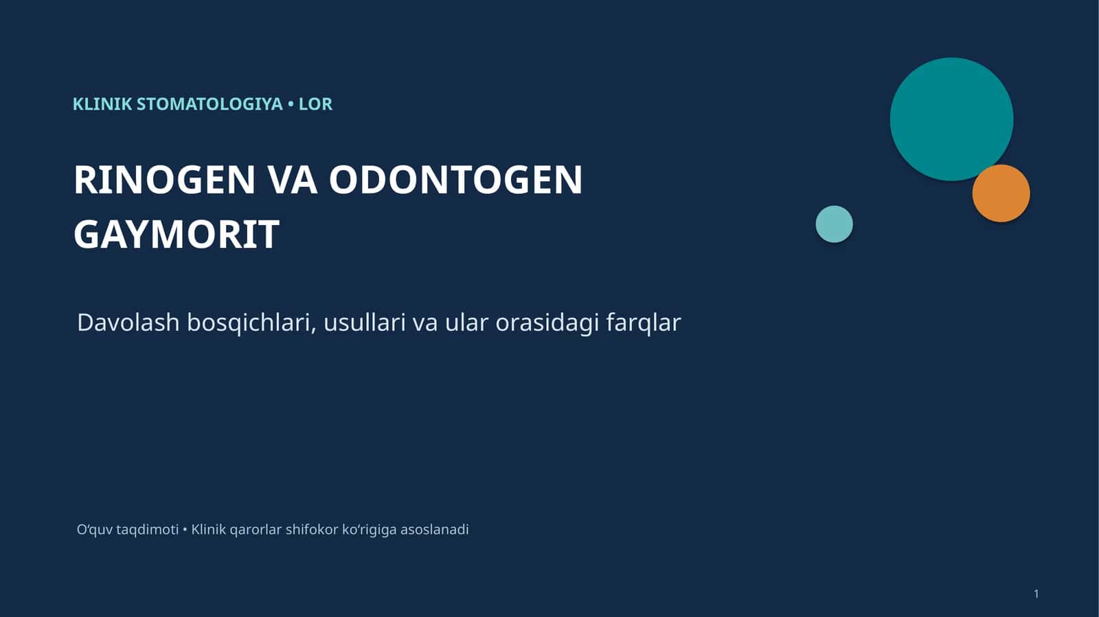 Rinogen va odontogen gaymorit davolash diagnostikasi 1