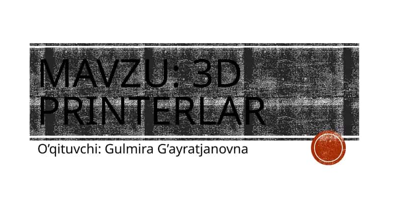 3 D printer 1