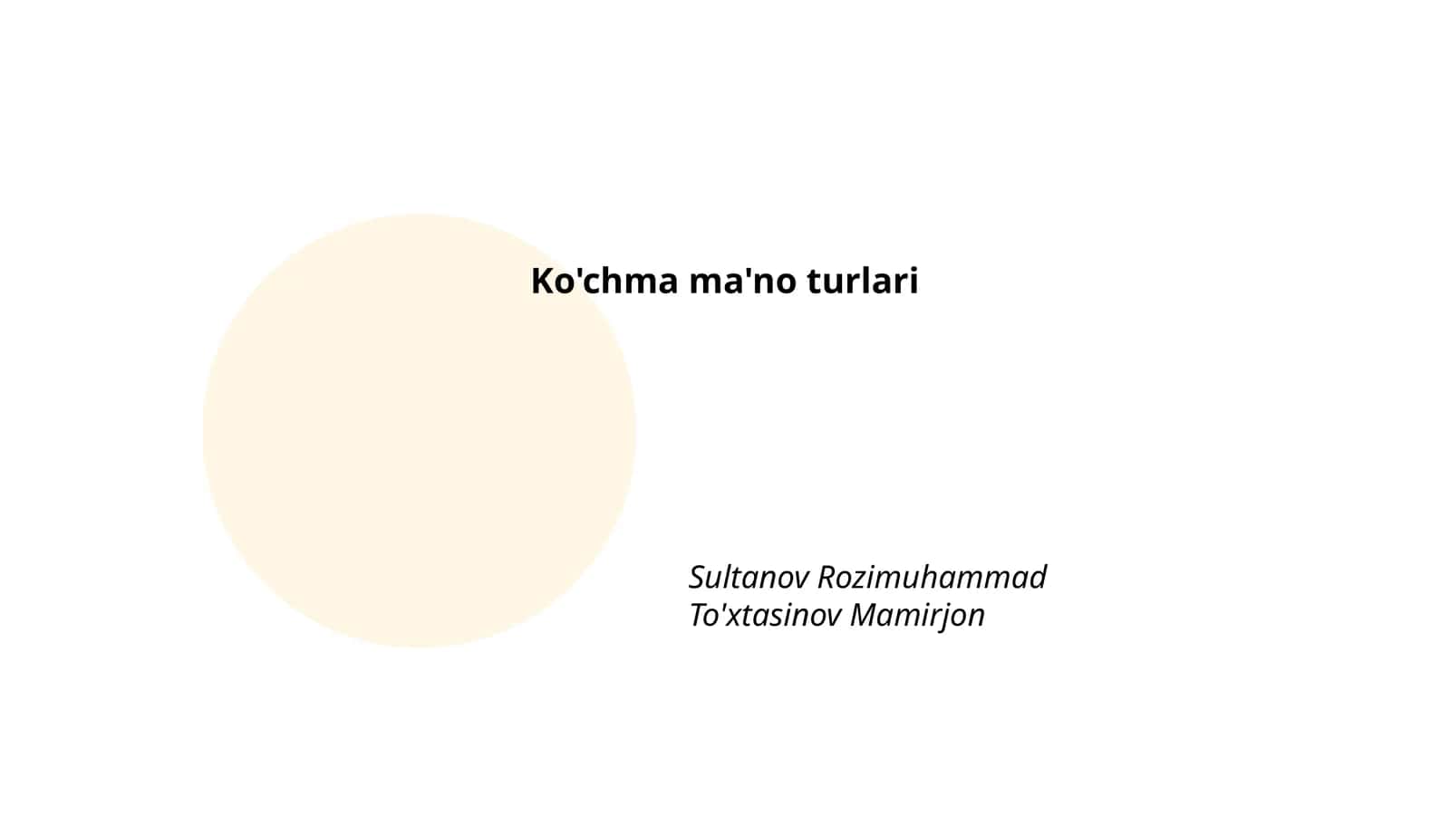 Ko'chma ma'no turlari 1