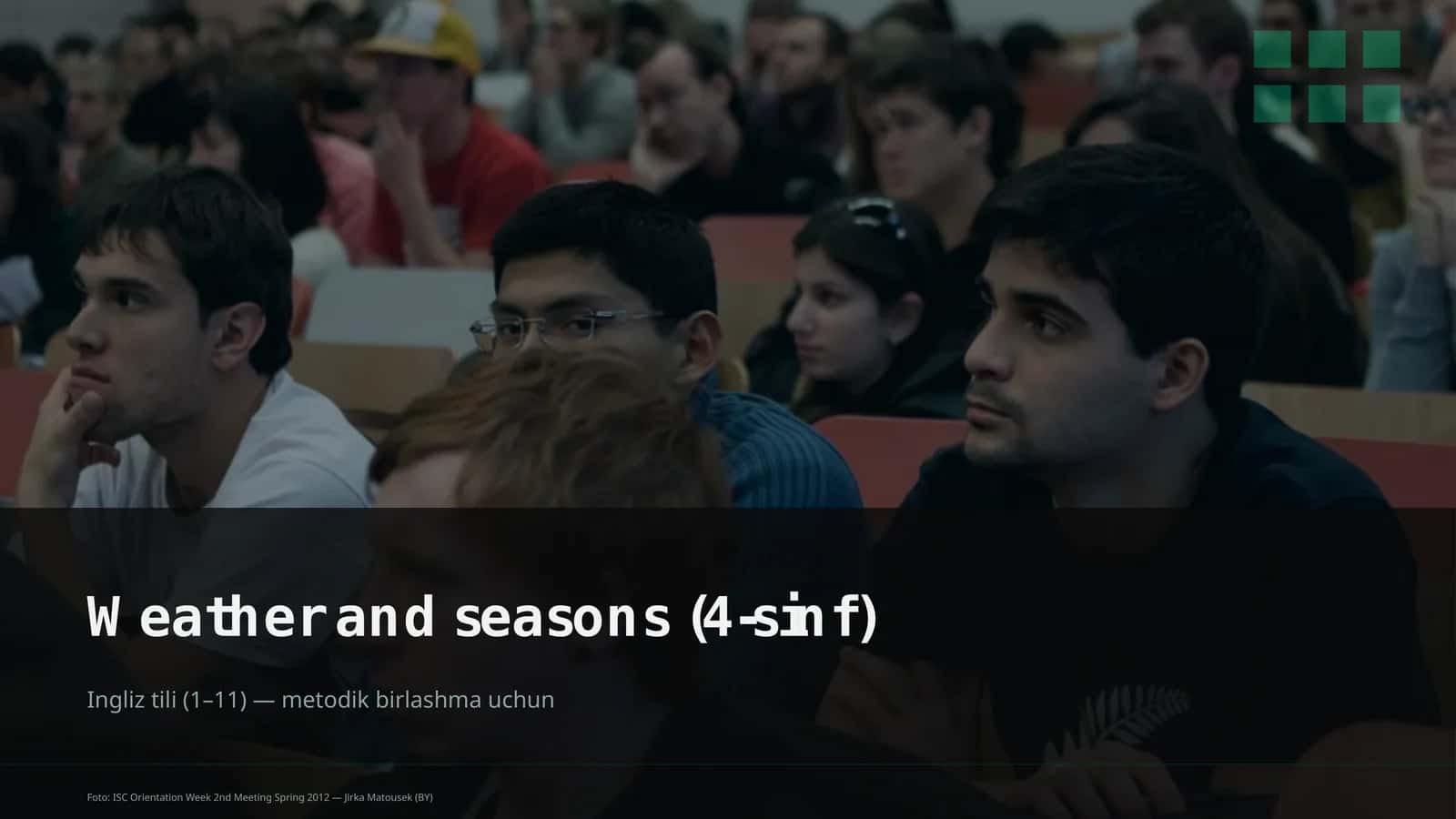 Weather and seasons (4-sinf) 1