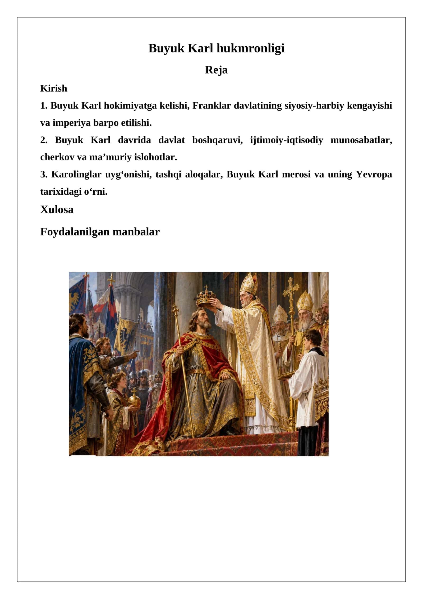 Buyuk Karl hukmronligi 1