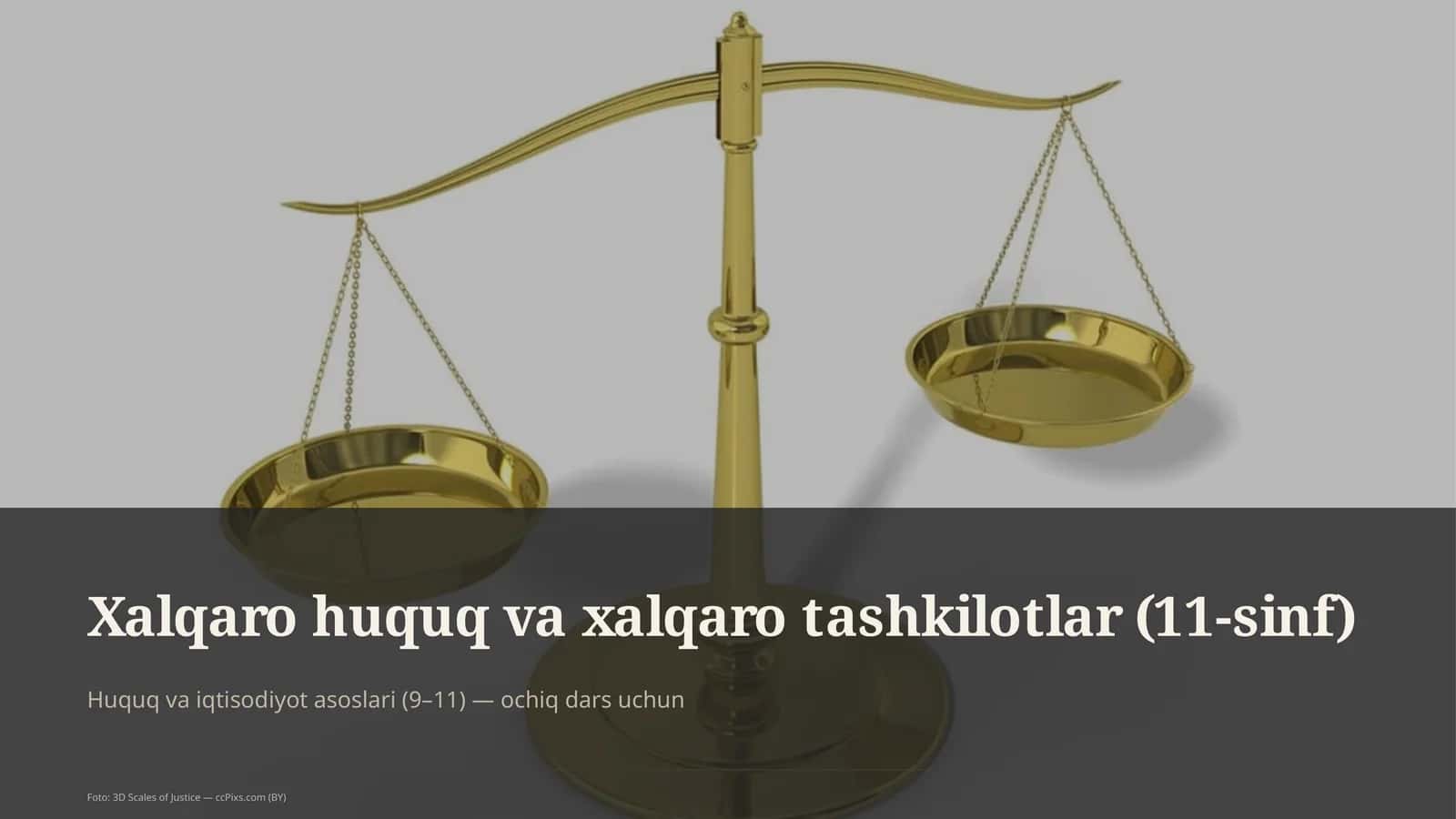 Xalqaro huquq va xalqaro tashkilotlar (11-sinf) 1