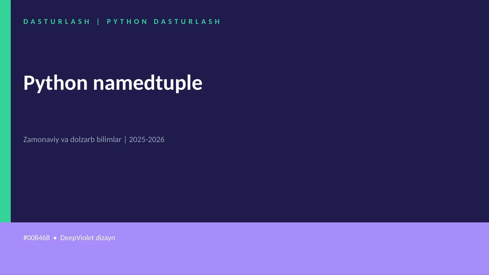 DASTURLASH | PYTHON DASTURLASH 1