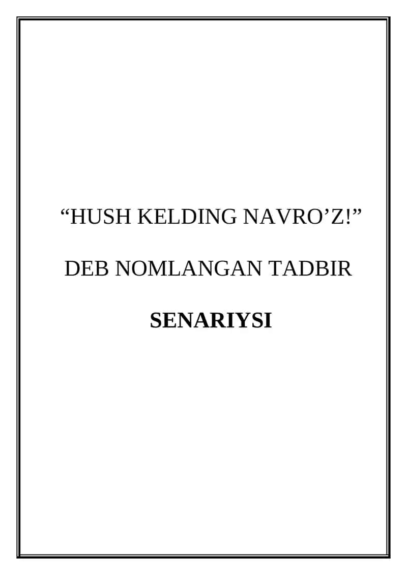 Navruz senariysi 1