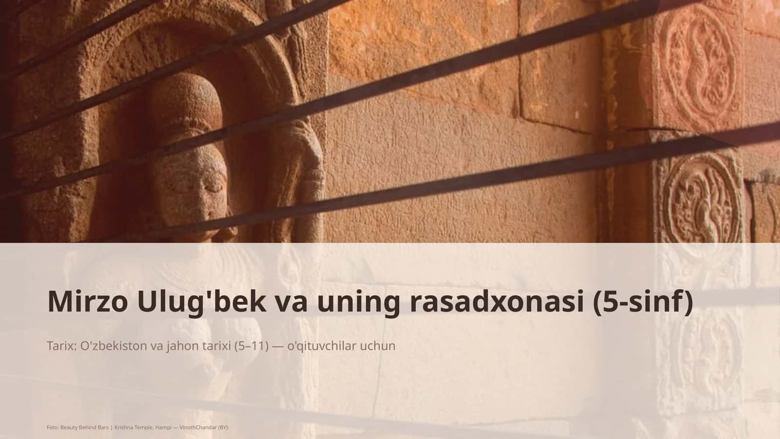 Mirzo Ulug'bek va uning rasadxonasi (5-sinf) 1