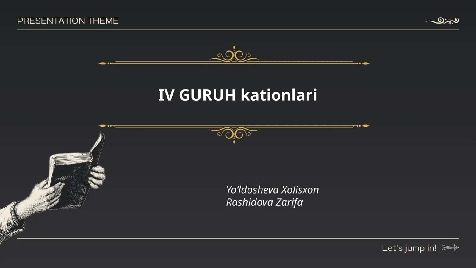 IV GURUH kationlari 1