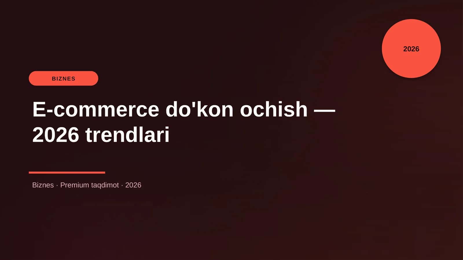 E-commerce do'kon ochish — 2026 trendlari 1