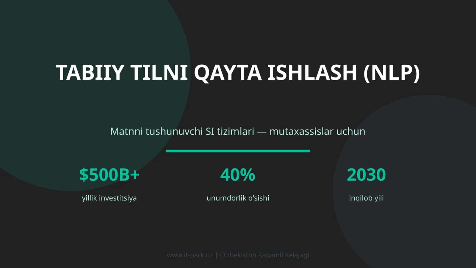 Tabiiy tilni qayta ishlash (NLP) 1