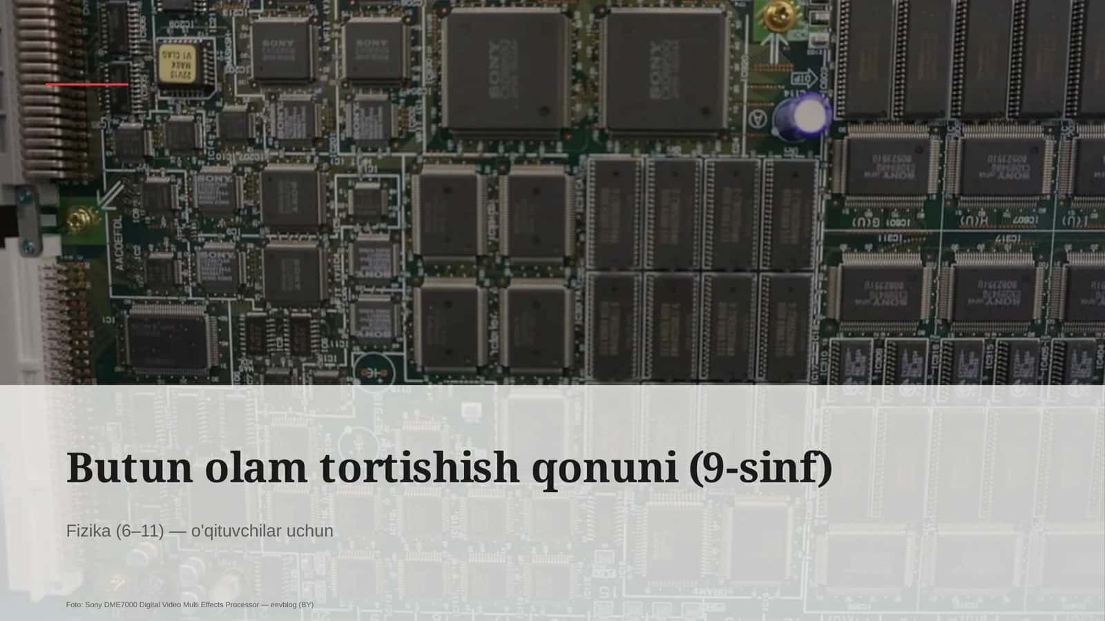 Butun olam tortishish qonuni (9-sinf) 1