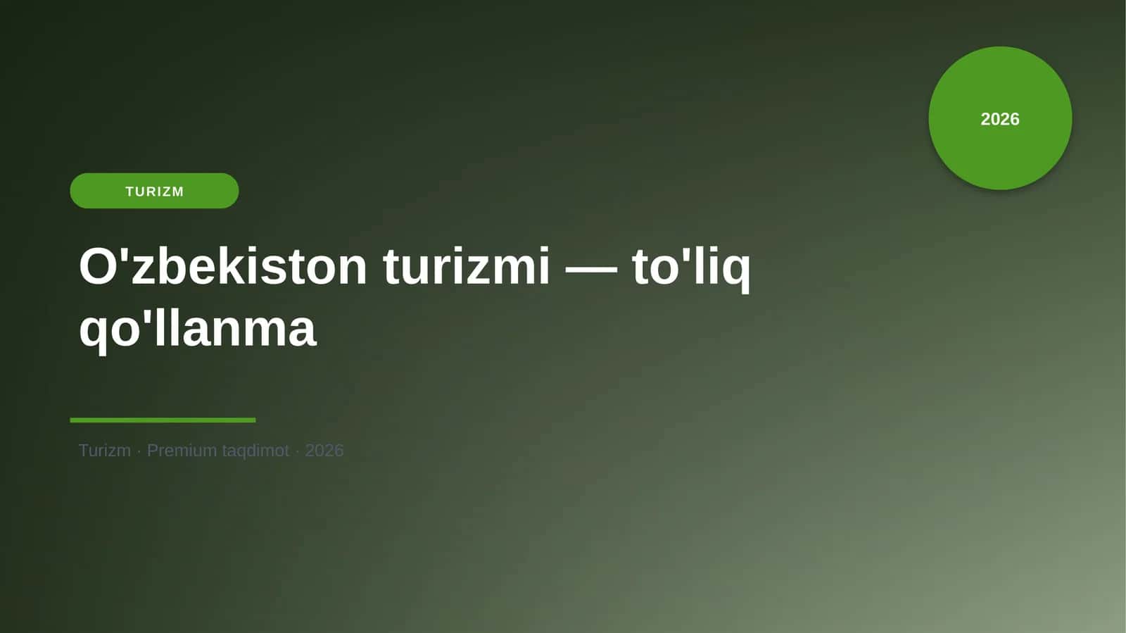 O'zbekiston turizmi — to'liq qo'llanma 1