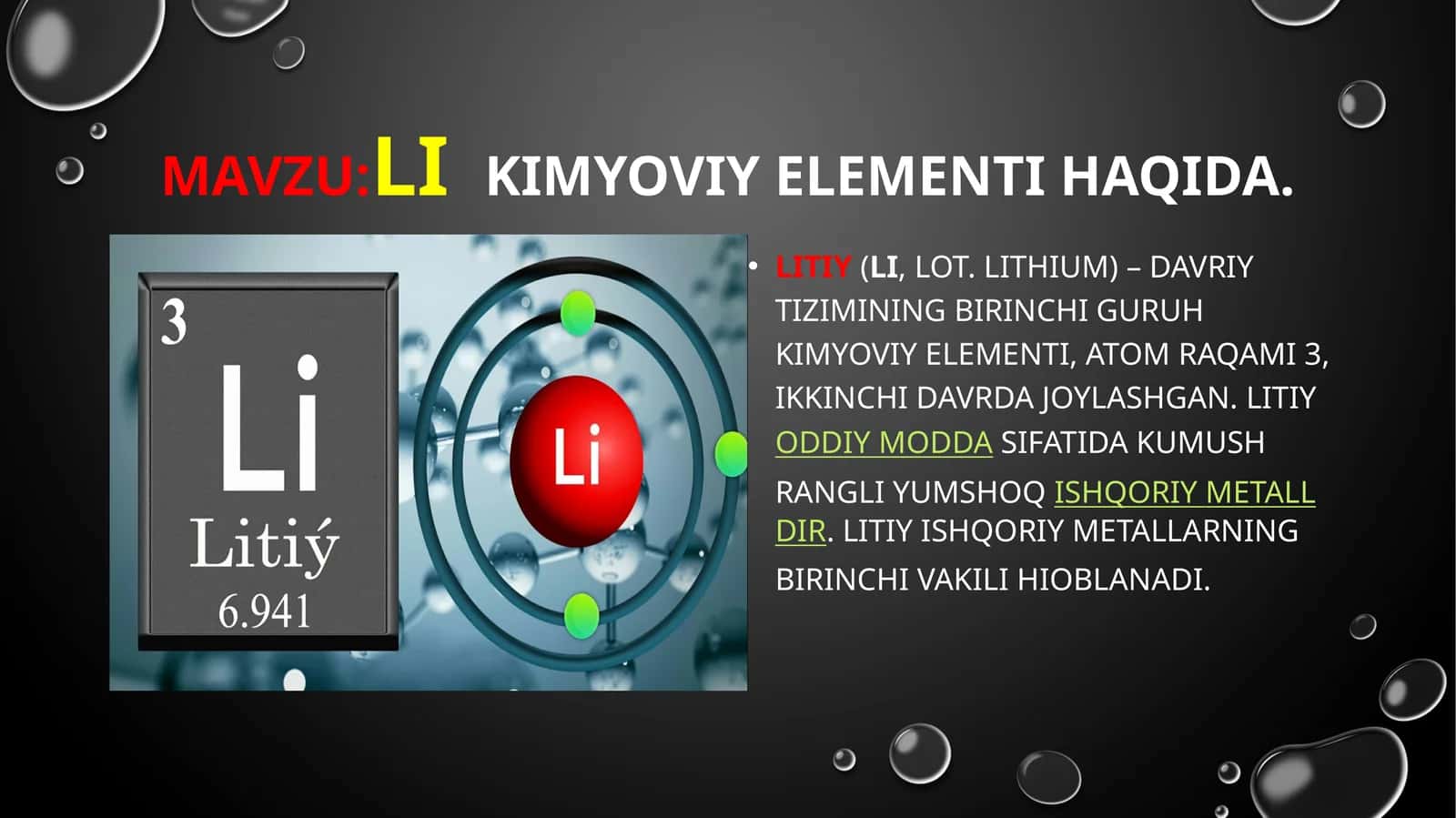 likimyoviy elementi haqida 1