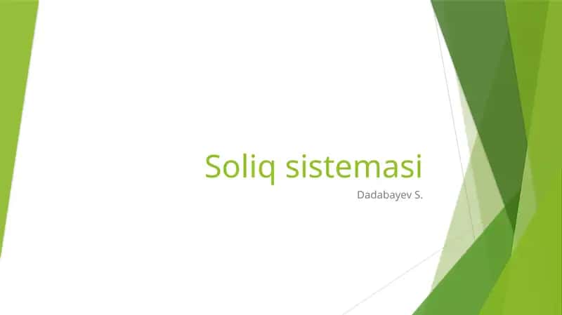 soliq sistemasi 1