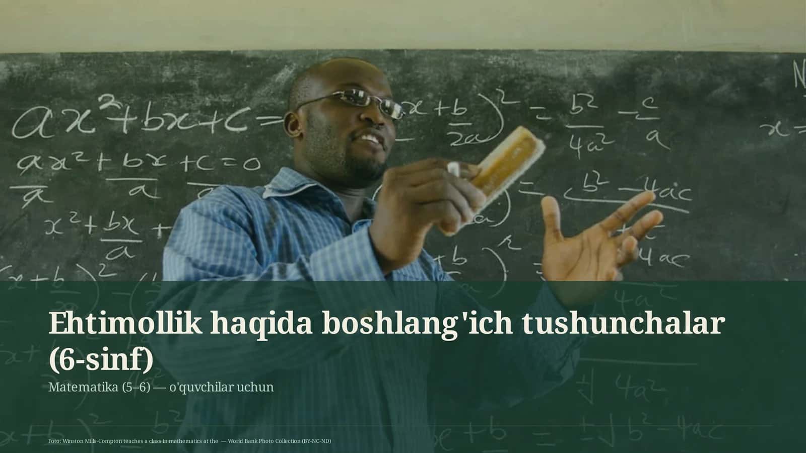Ehtimollik haqida boshlang'ich tushunchalar (6-sinf) 1