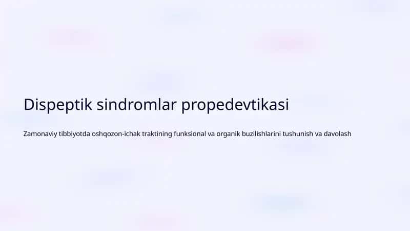Dispeptik sindromlar propedevtikasi 1