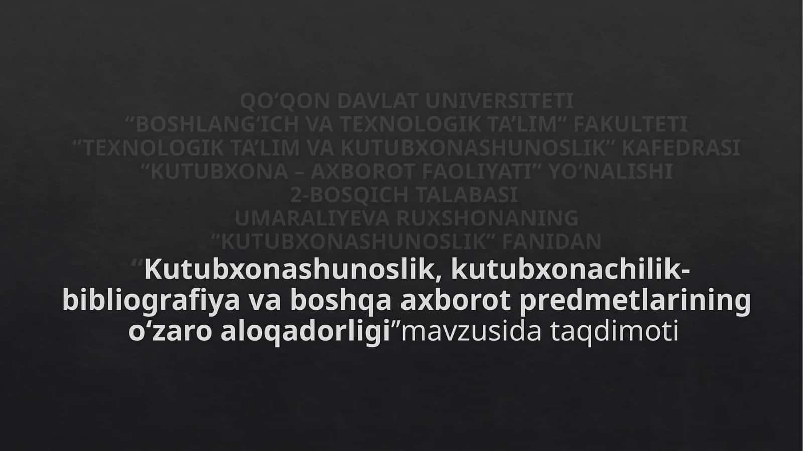 KUTUBXONASHUNOSLIK 1