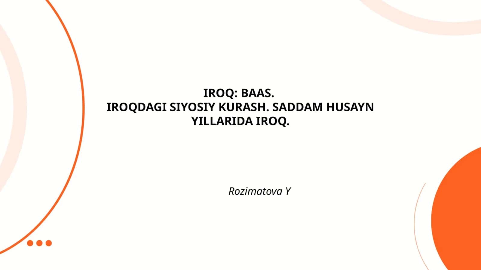 IROQDAGI SIYOSIY KURASH 1