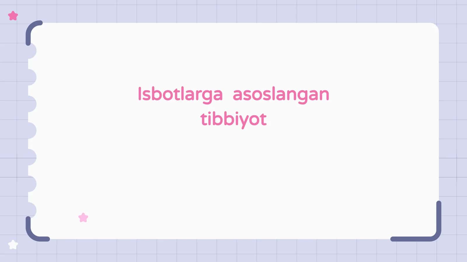 Isbotlarga asoslangan tibbiyot 1
