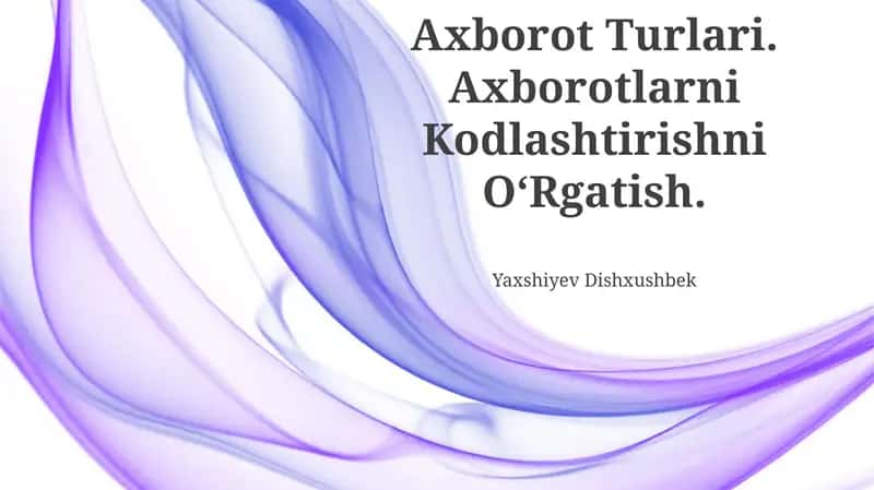 Sensorlar va Aksonlar 1