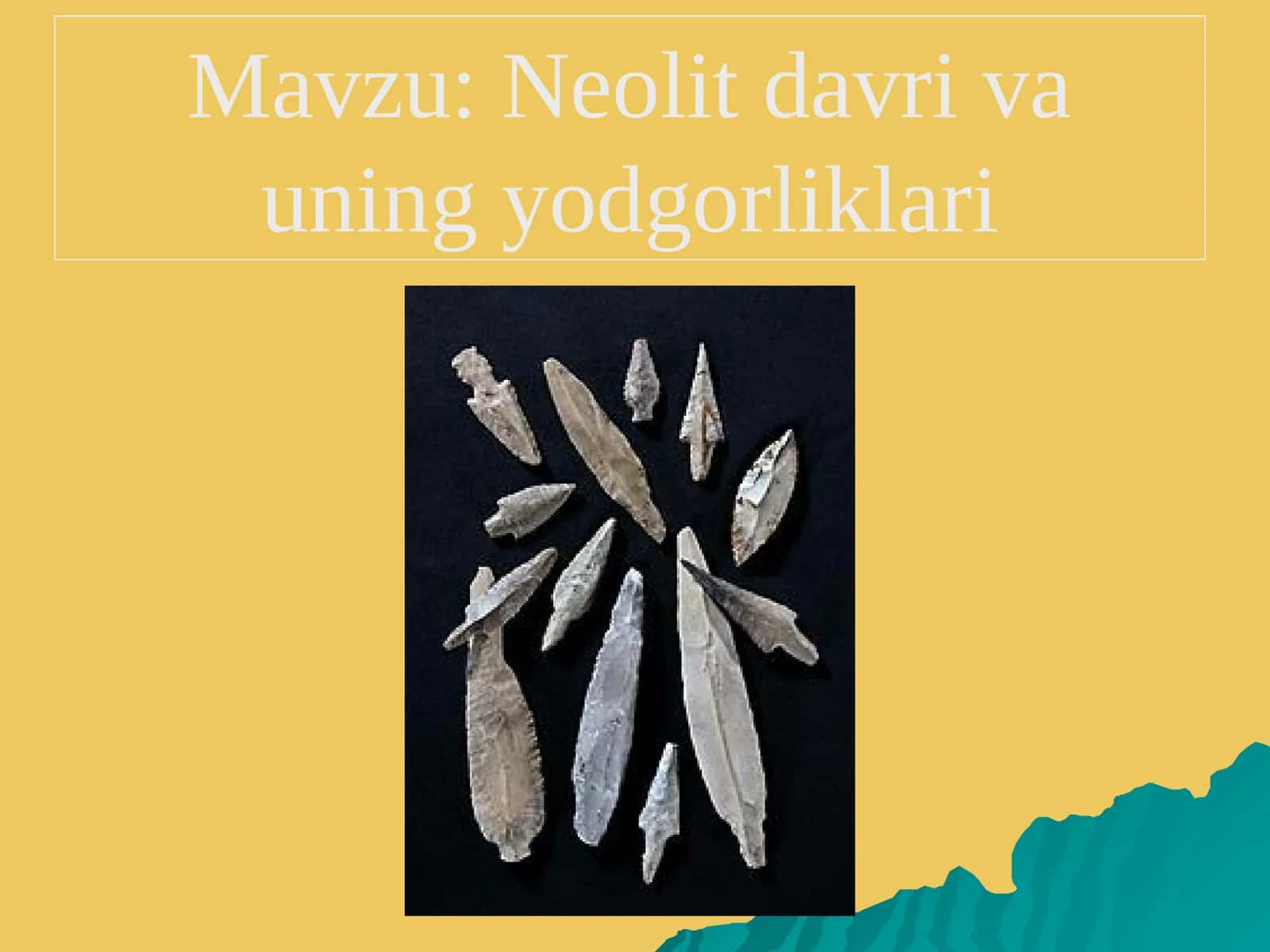 Neolit davri va uning yodgorliklari 1