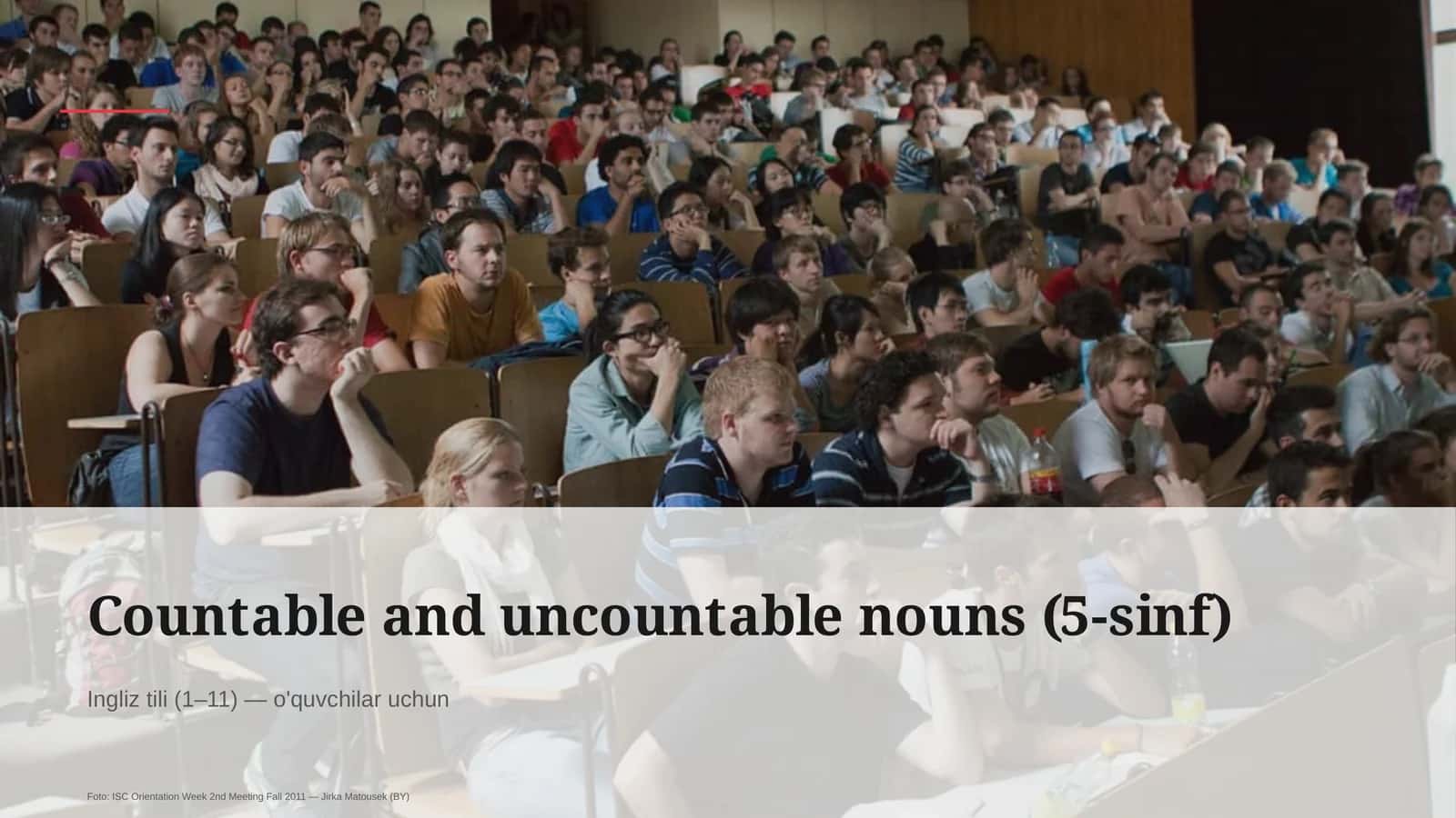 Countable and uncountable nouns (5-sinf) 1