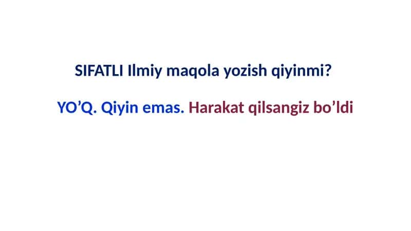 Ilmiy maqola yozish 1