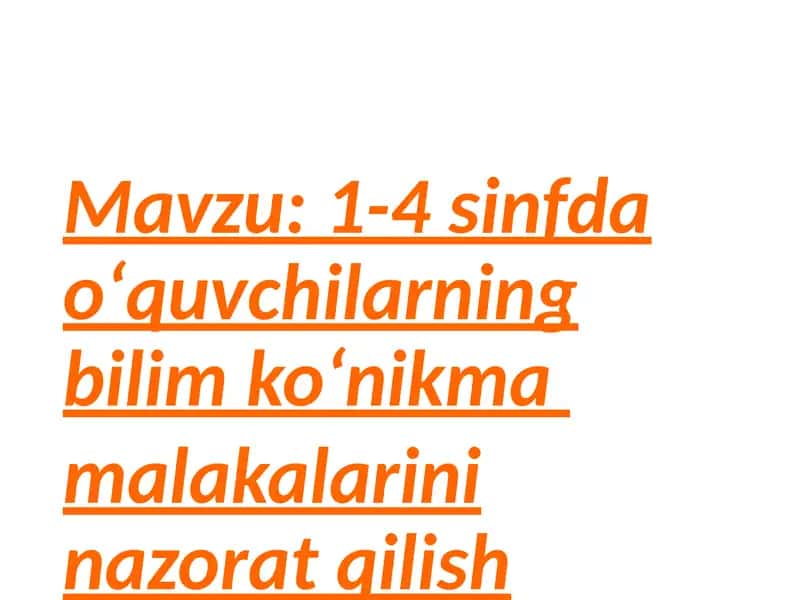 1-4 sinf darsligi 1