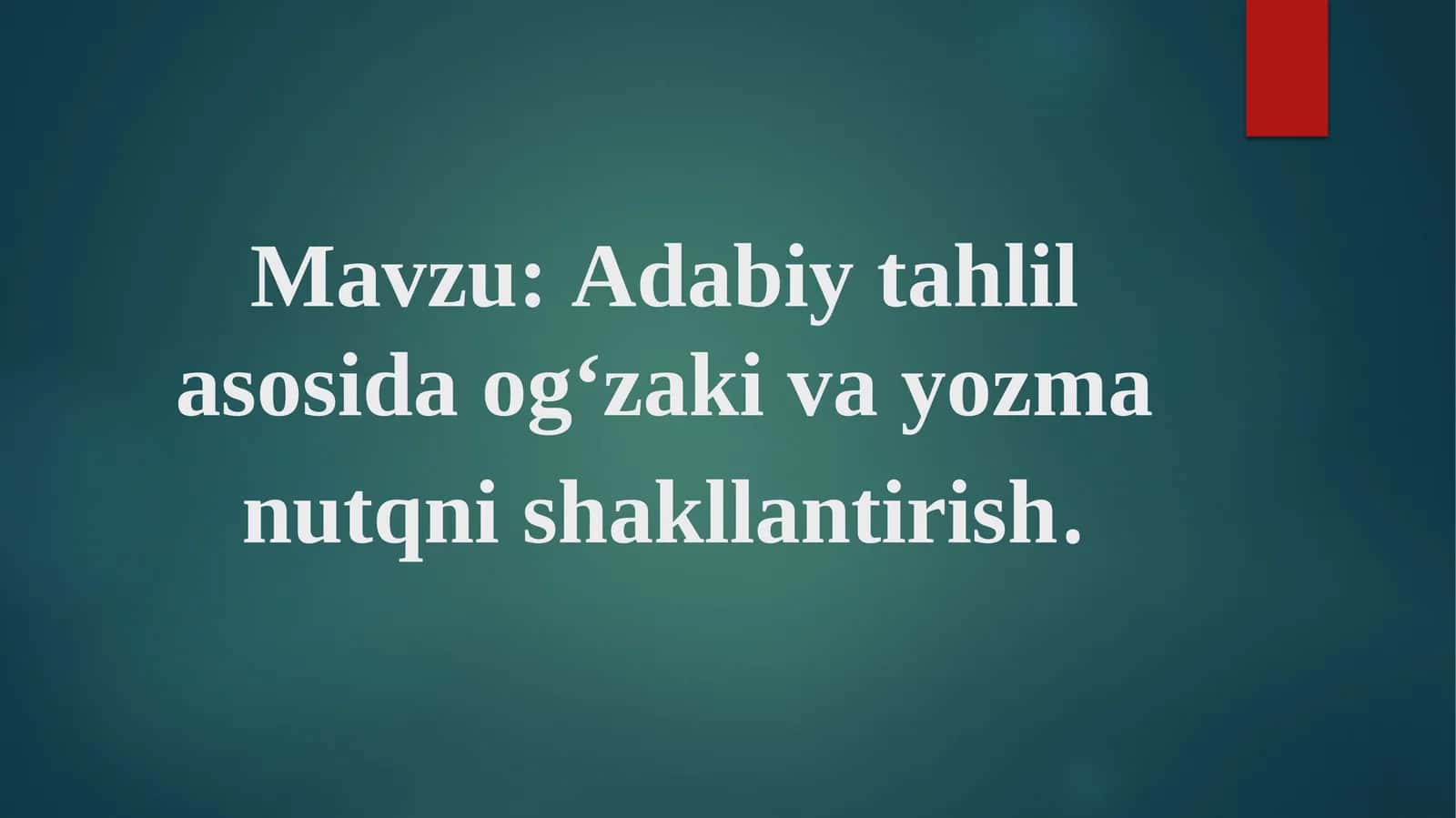 Adabiy tahlil 1
