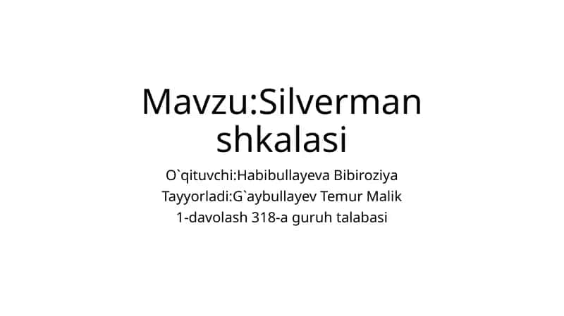 Silverman–Andersen shkalasi 1