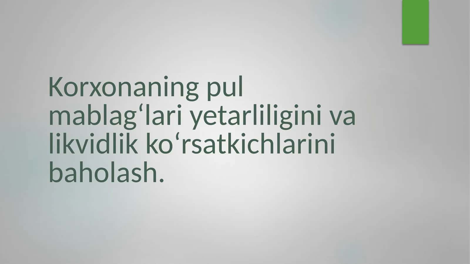 Moliyaviy barqarorlik 1