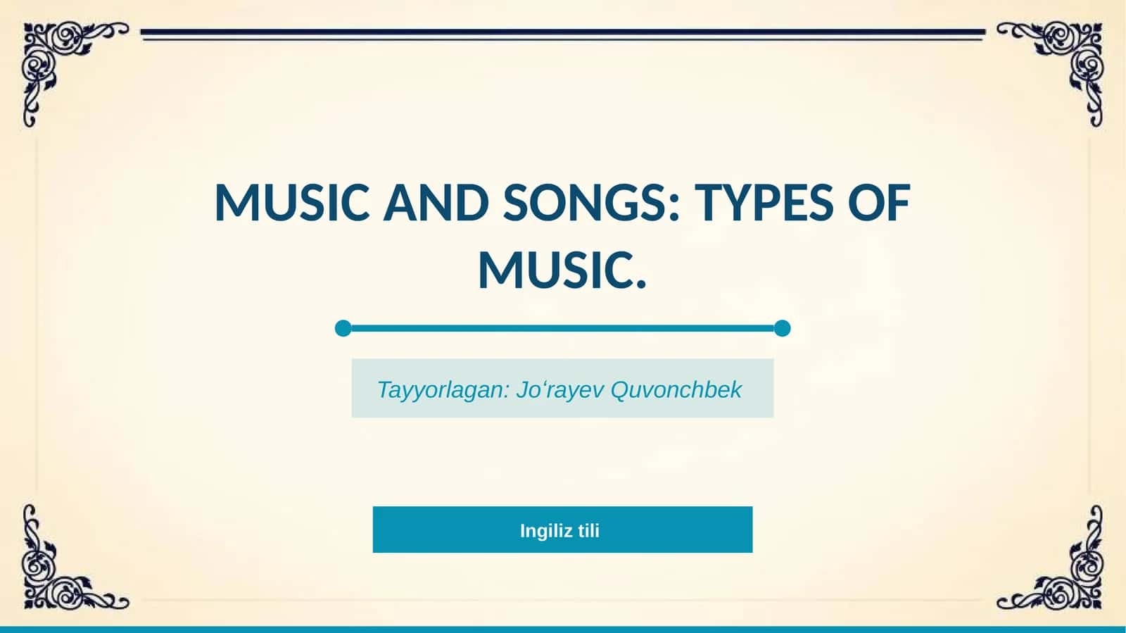 Types of Music 1