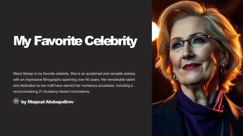 My Favorite Celebrity 1